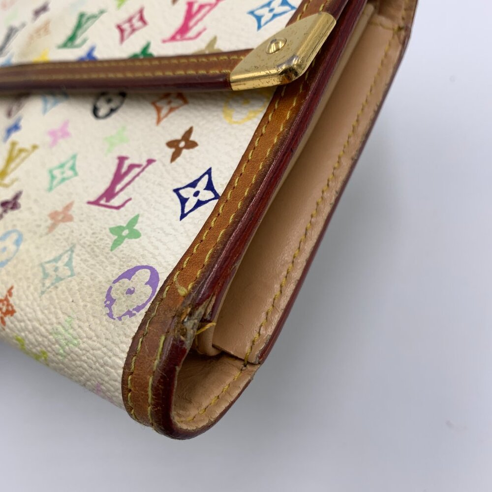 Authentic Louis Vuitton Multicolor Porte Tresor International White Long Wallet - Picture 7 of 15